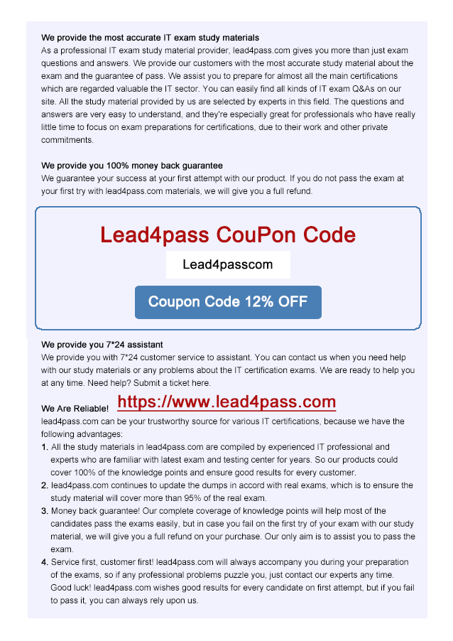lead4pass 700-020 coupon