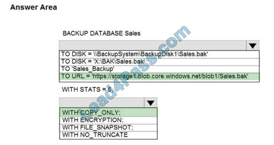 leads4pass dp-300 exam questions q4-1