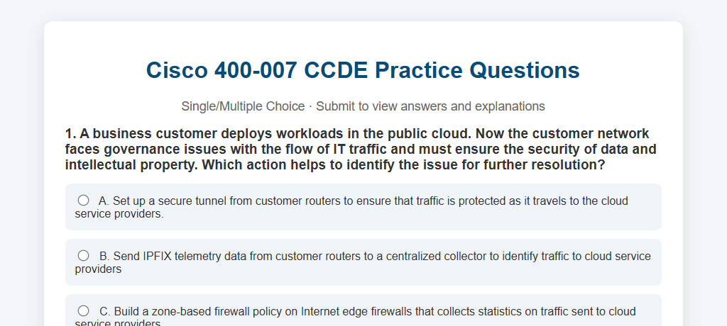 ccde 400-007 practice online