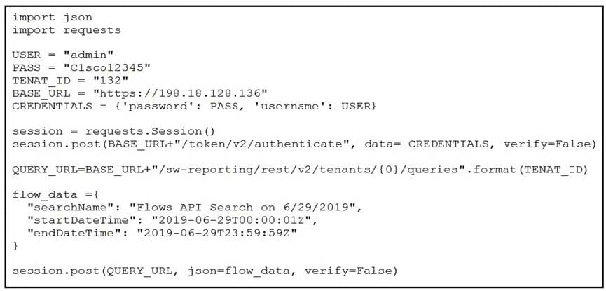 300-735 "Which two actions enable the operator to limit returned data? "