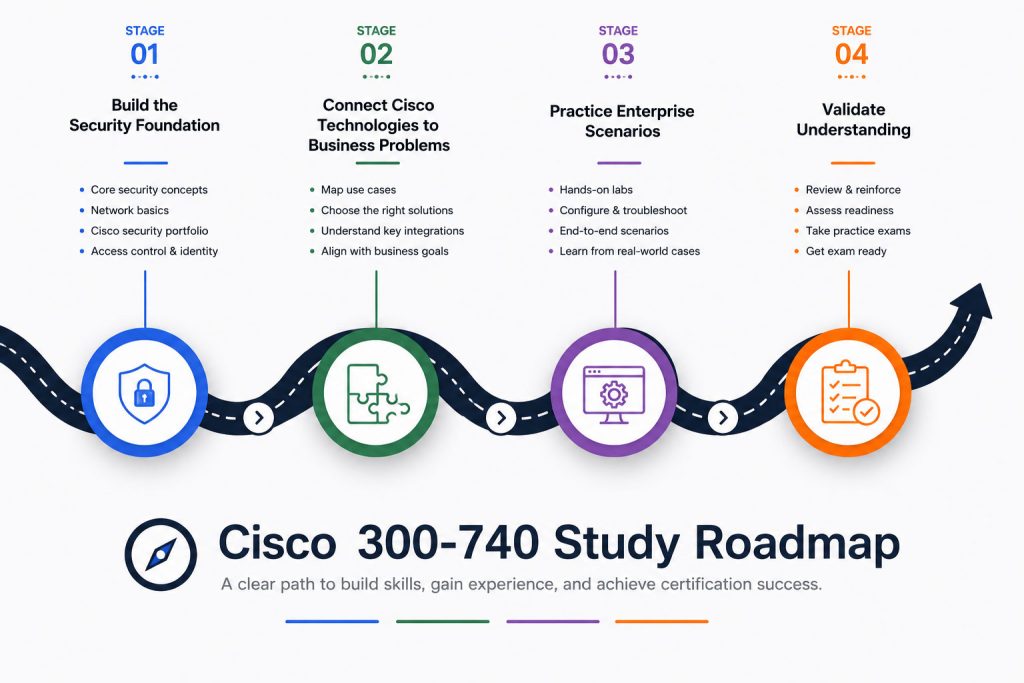 Study Roadmap for Cisco 300-740 Candidates